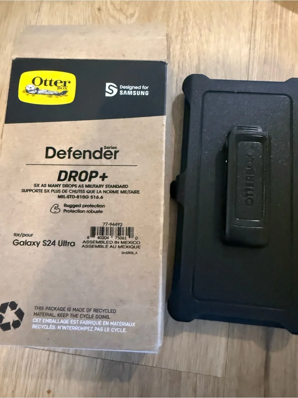 OtterBox Defender Series Drop+ Case for Galaxy S24 Ultra — Black
